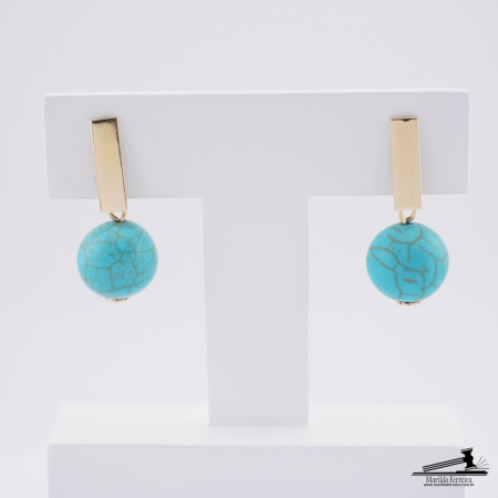 Brincos com Turquesa