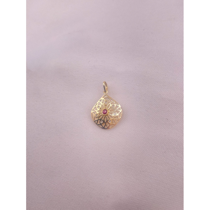 Pingente Arabesco com Rubi