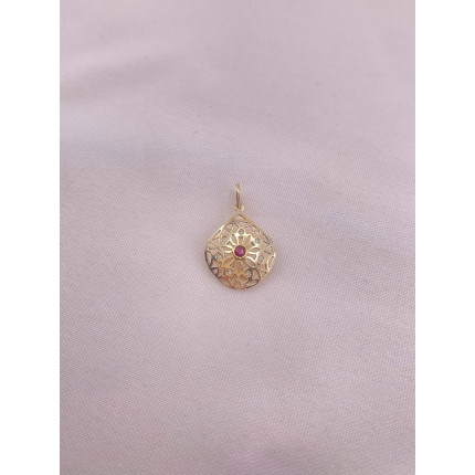 Pingente Arabesco com Rubi