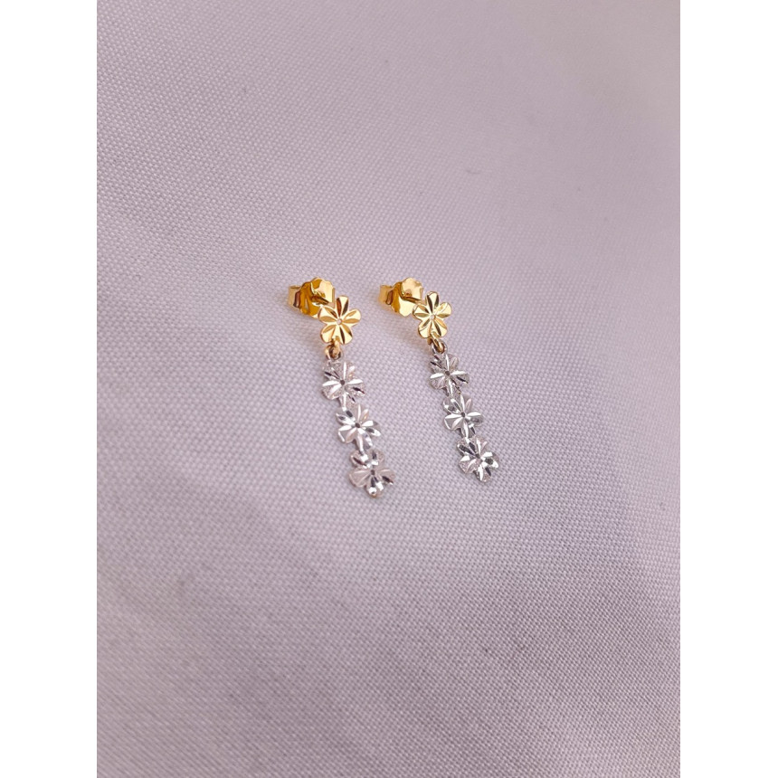 Brincos Flor Dois Tons