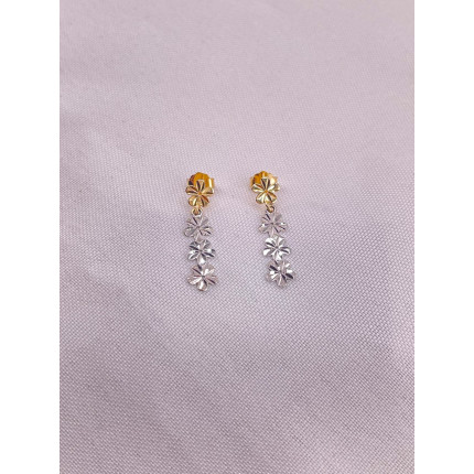 Brincos Flor Dois Tons