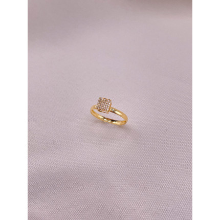 Anel Chuveiro Safiras Brancas