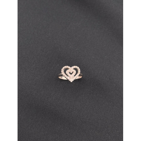 Anel Coração de Diamantes