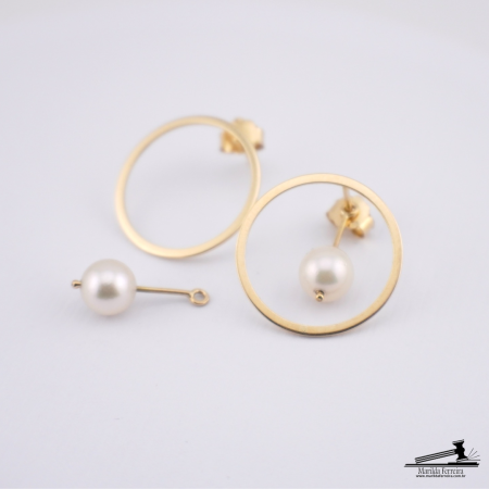 Brincos Argola Frontal com Acessório