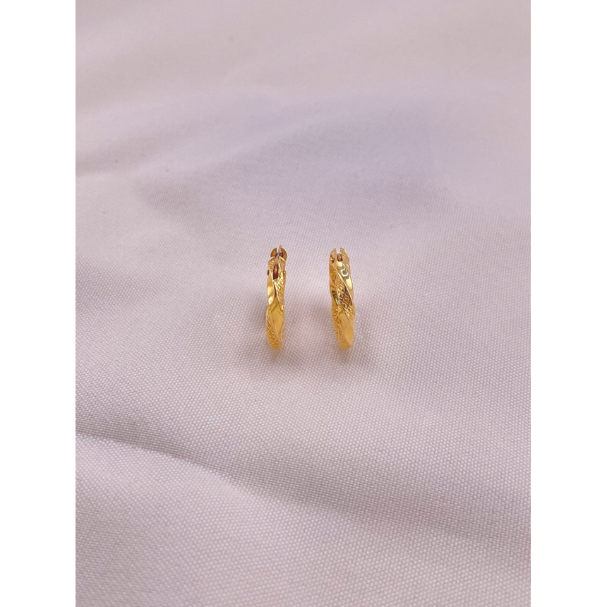 Brincos Argola Trançada Trabalhada