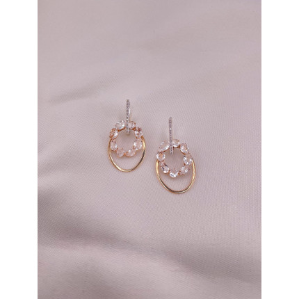 Brincos com Topázio Translúcido e Diamantes