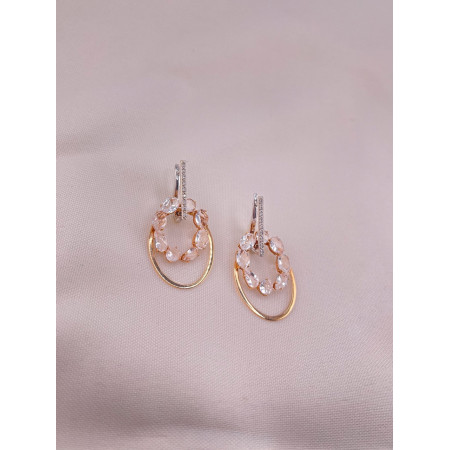 Brincos com Topázio Translúcido e Diamantes