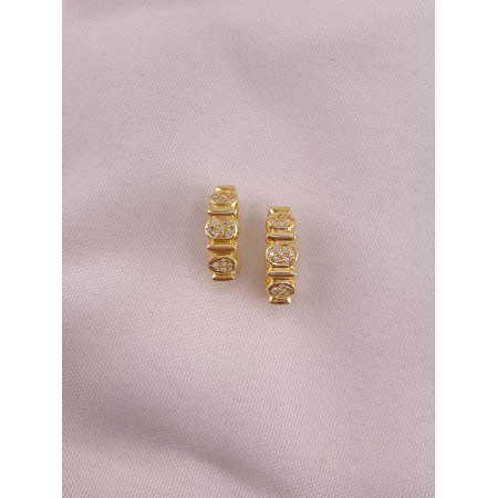 Brincos Semi Argola Trabalhada