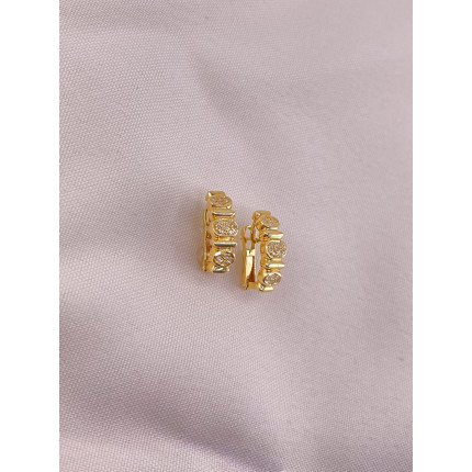 Brincos Semi Argola Trabalhada