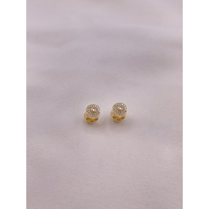 Brincos Redondos com Diamantes