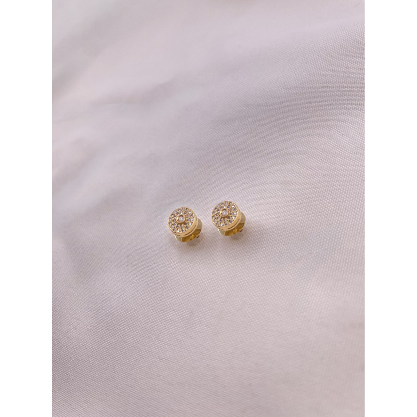 Brincos Redondos com Diamantes