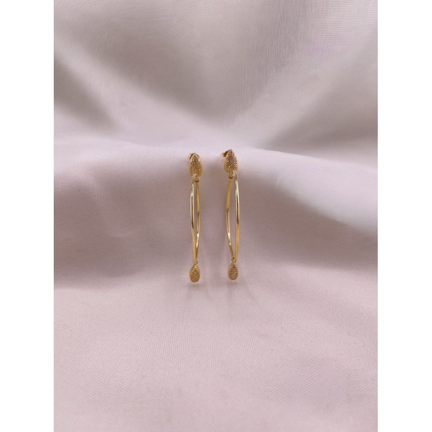 Brincos Argola com Gotas