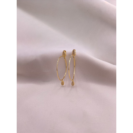 Brincos Argola com Gotas