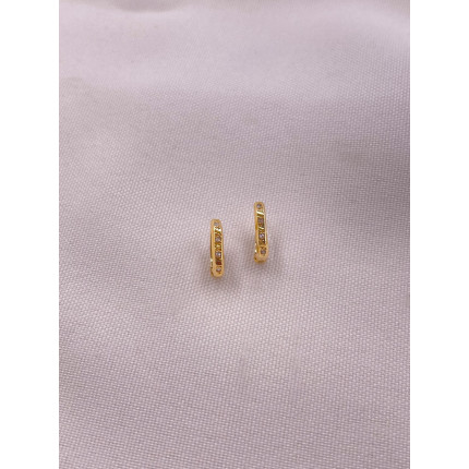 Brincos Argola com Diamantes