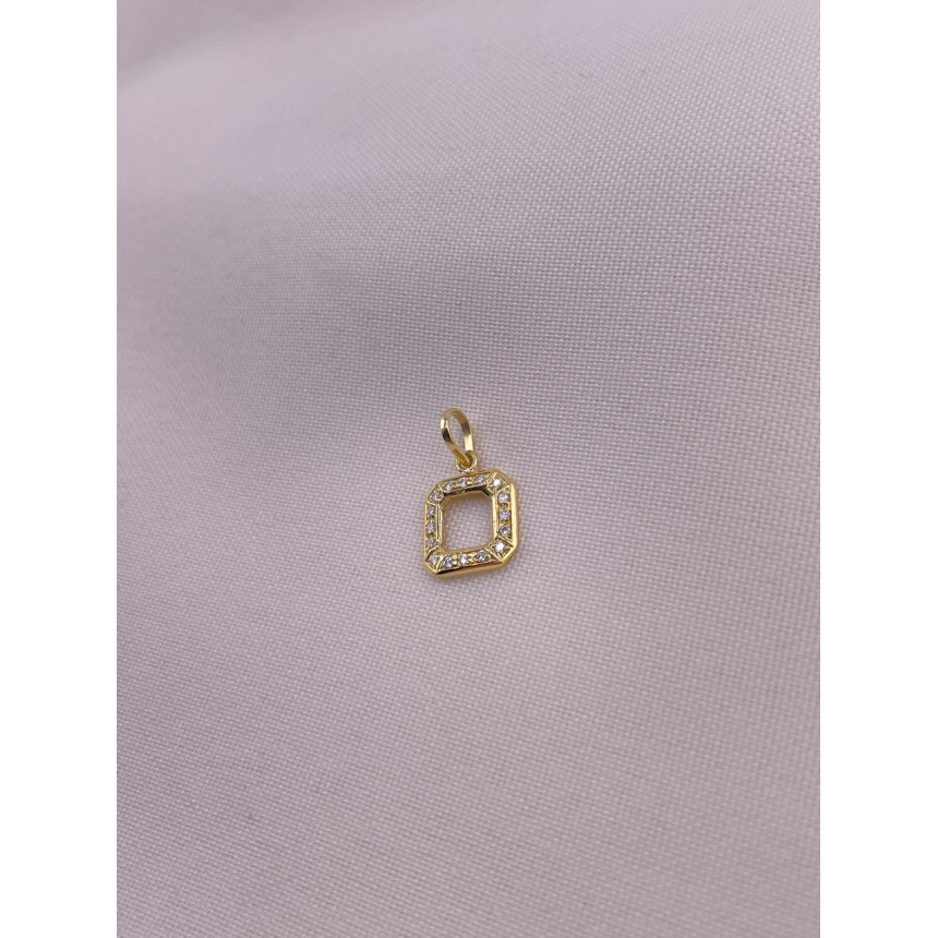 Pingente Quadrado com Diamantes