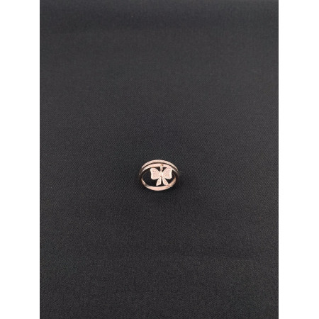 Anel Diamantes com Berloque de Laço