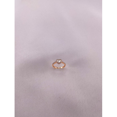 Anel Coração de Diamantes