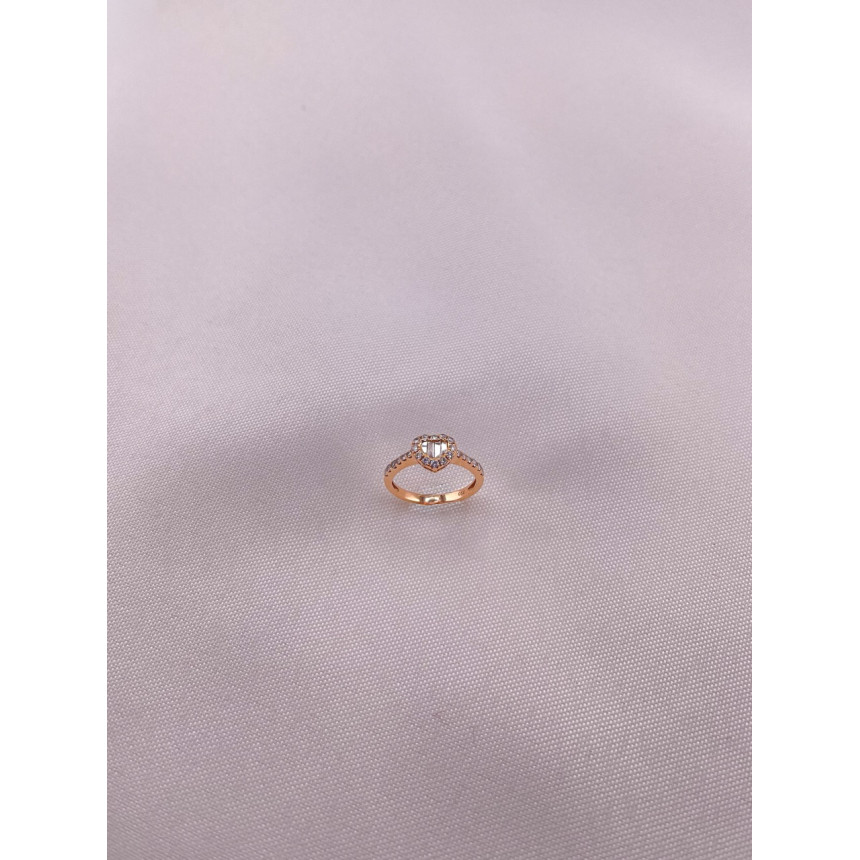 Anel Coração de Diamantes