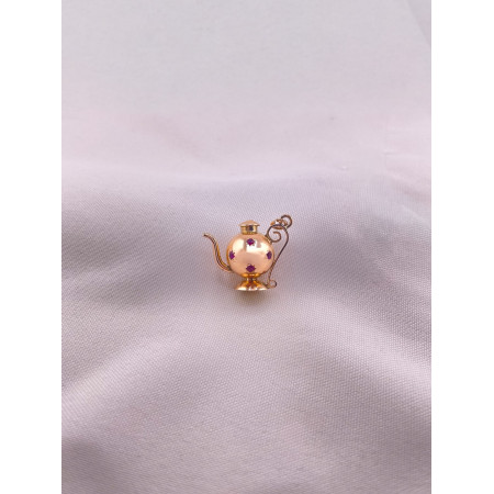 Pingente Jarro com Rubis