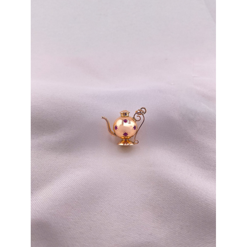 Pingente Jarro com Rubis