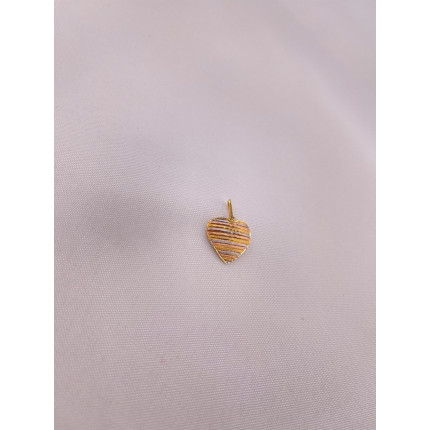 Pingente Coração Três Tons