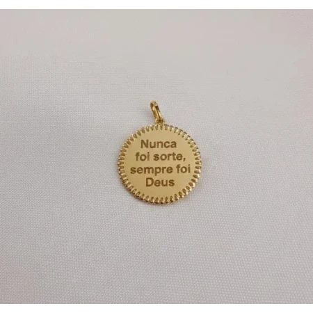 Pingente Nunca foi sorte, sempre foi Deus