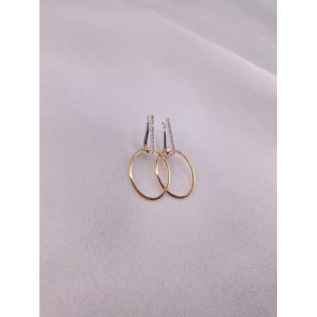 Brincos Círculos com Diamantes