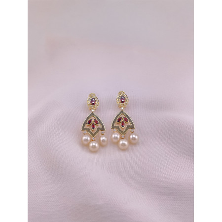 Brincos Granada com Pérolas