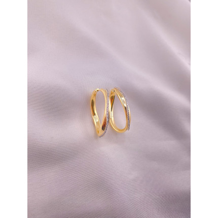 Brincos Argola com Diamantes