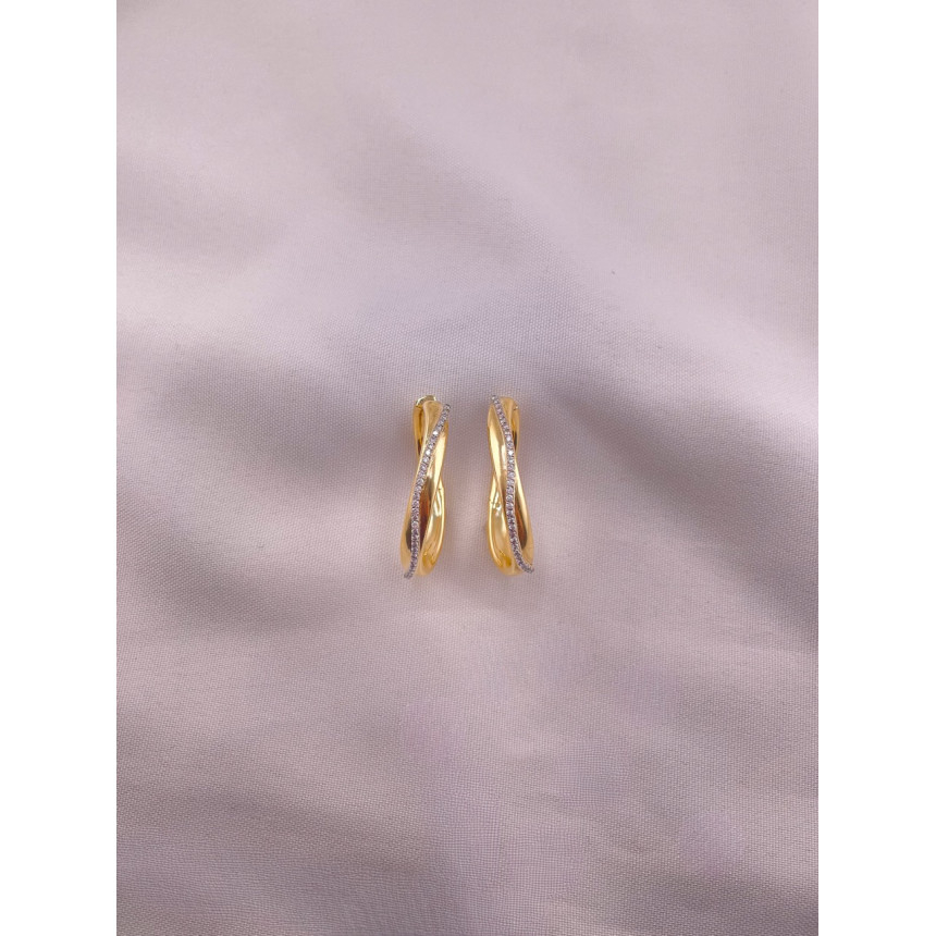 Brincos Argola com Diamantes