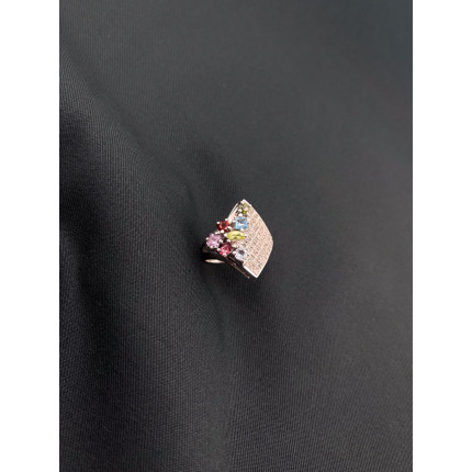 Anel Pedras Preciosas e Diamantes