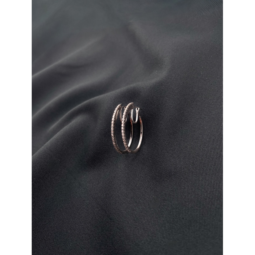 Brincos Argola com Diamantes