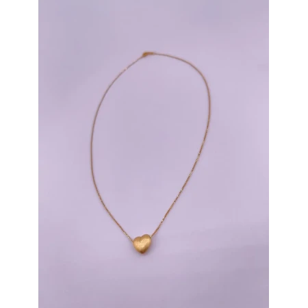 Colar Coração Escovado