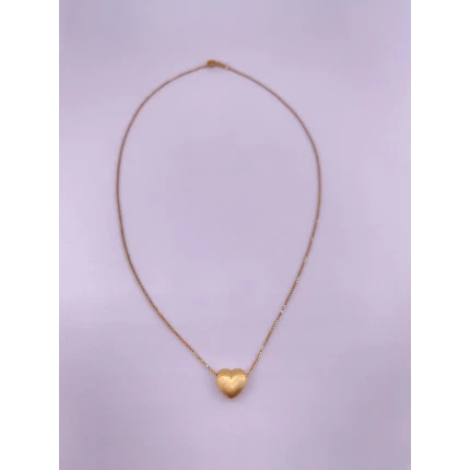 Colar Coração Escovado