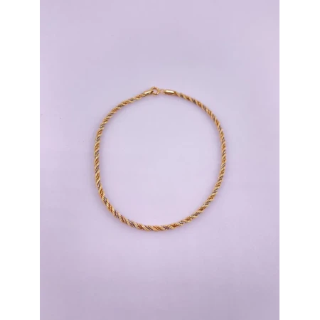 Pulseira Malha Corda Três Tons