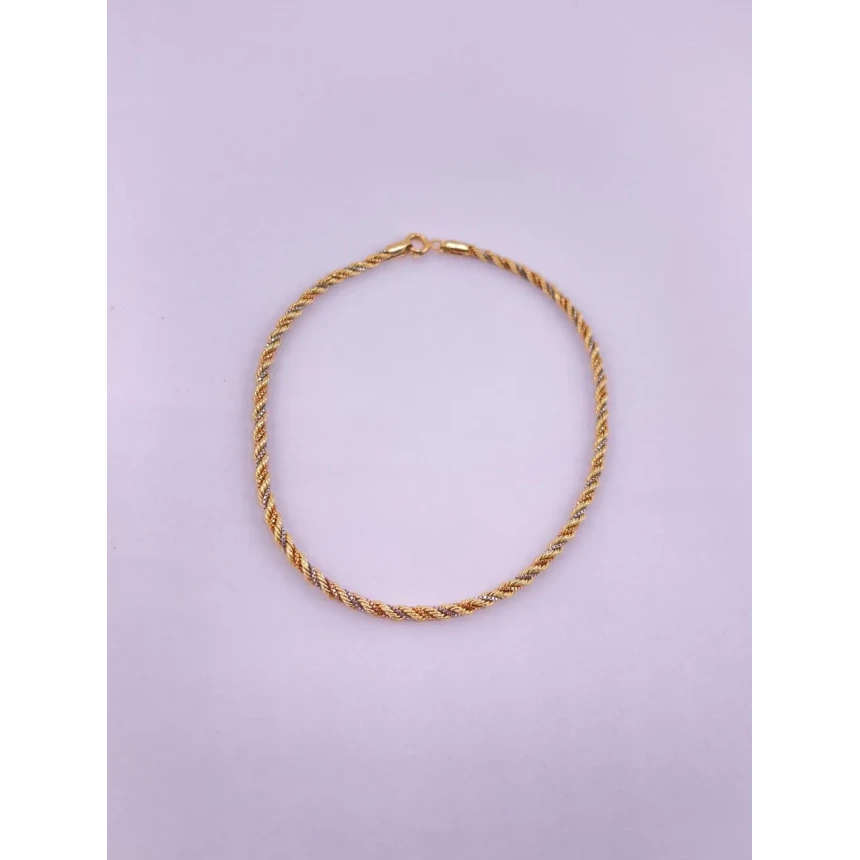 Pulseira Malha Corda Três Tons