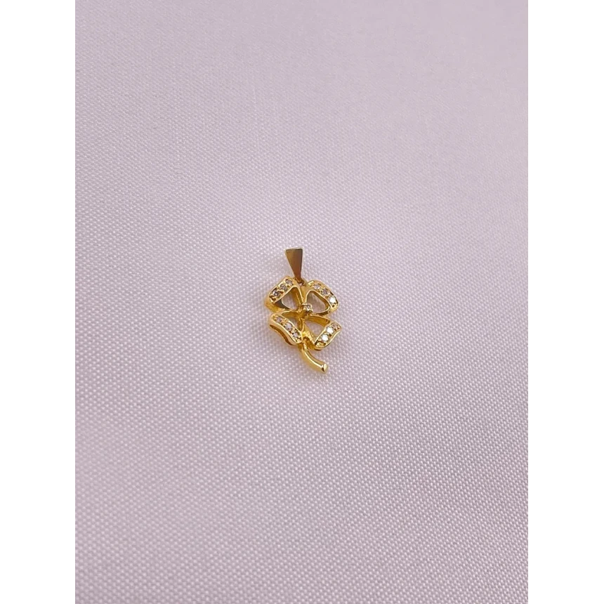 Pingente Trevo da Sorte em Diamantes