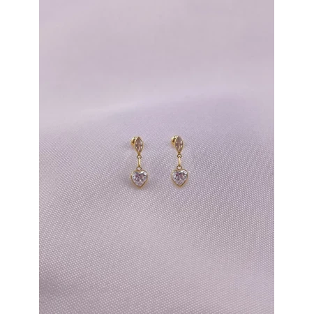 Brincos Coração em Cristal