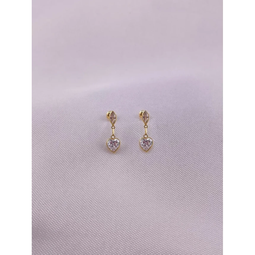 Brincos Coração em Cristal