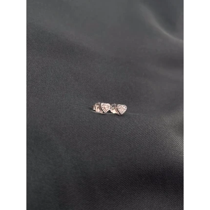 Brincos Coração em Diamantes
