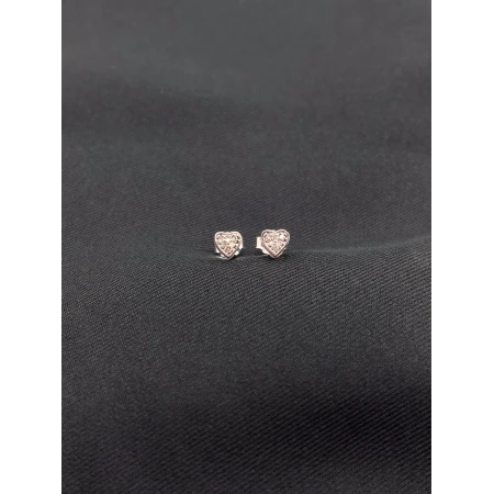 Brincos Coração em Diamantes