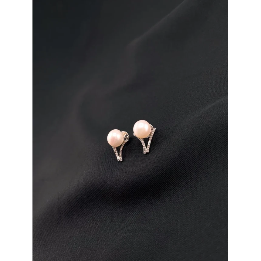 Brincos Pérolas com Diamantes