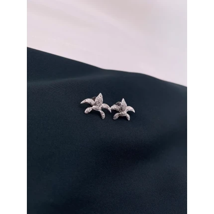 Brincos Flor-de-Lis em Diamantes