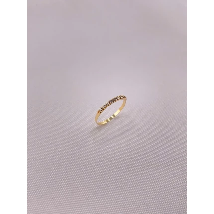 Anel Meia Aliança de Diamantes