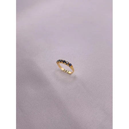 Anel Meia Aliança em Topázio London