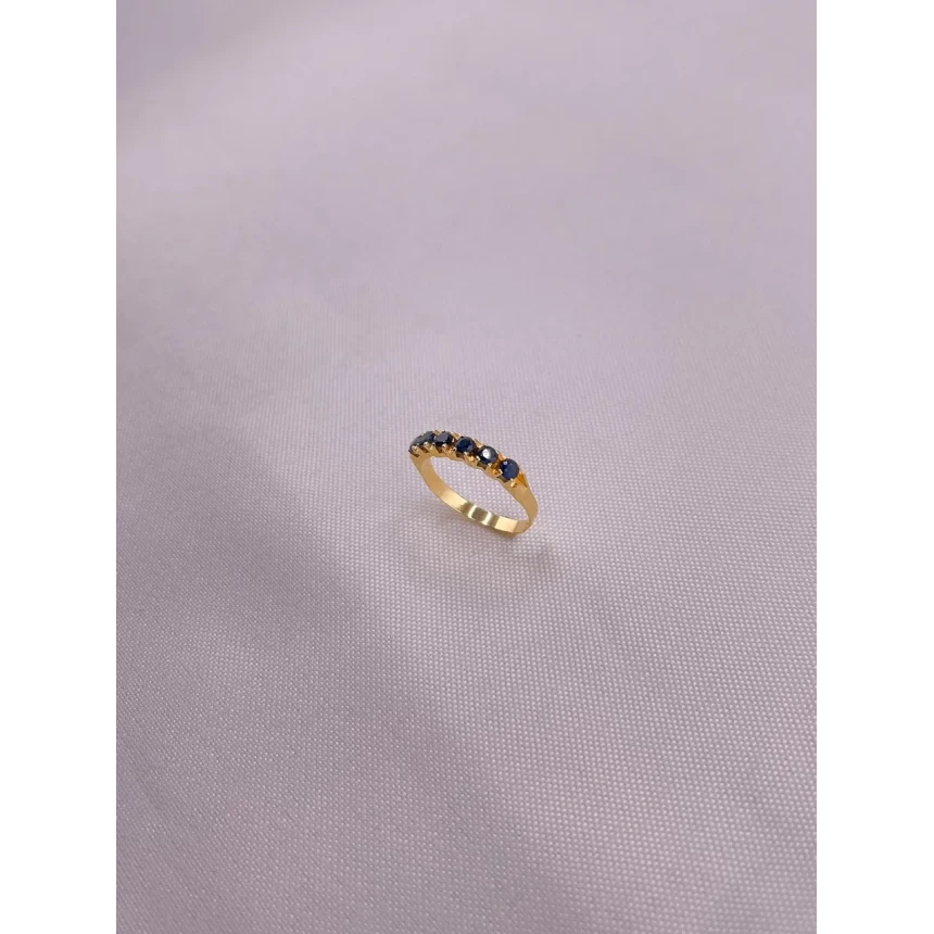 Anel Meia Aliança em Topázio London