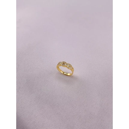 Anel Trançado de Diamantes