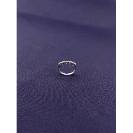 Anel Meia Aliança de Diamantes