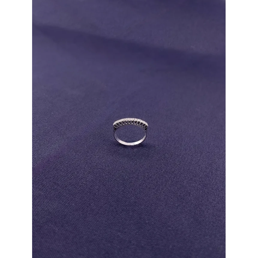 Anel Meia Aliança de Diamantes