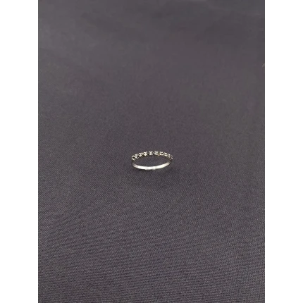 Anel Meia Aliança de Ônix